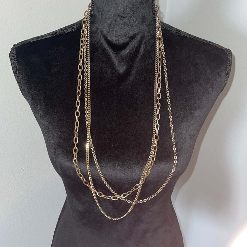 Gold layered necklace